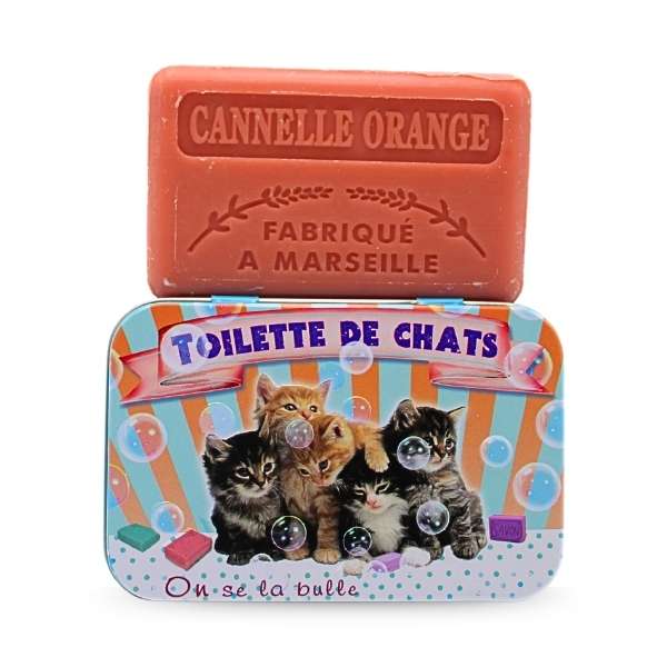 Ozdobne pudełko z mydłem marsylskim