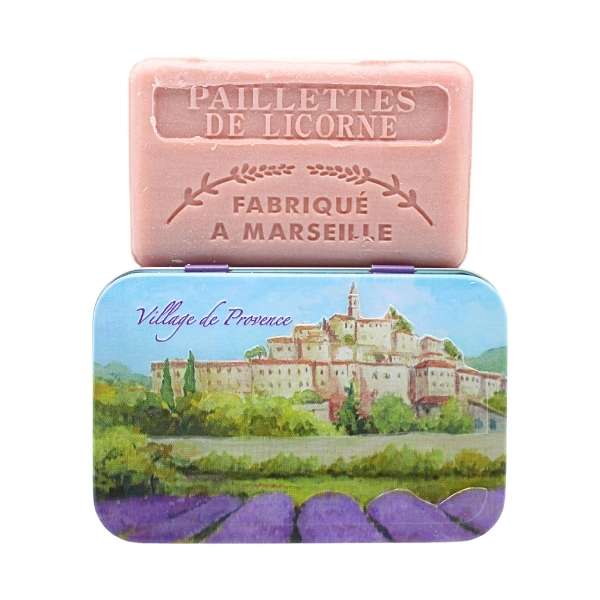 Ozdobne pudełko z mydłem marsylskim