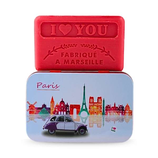Ozdobne pudełko z mydłem marsylskim