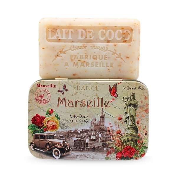 Ozdobne pudełko z mydłem marsylskim