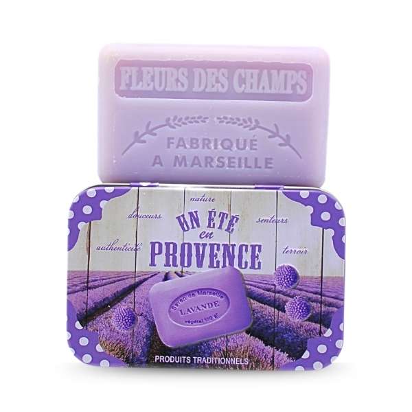 Ozdobne pudełko z mydłem marsylskim