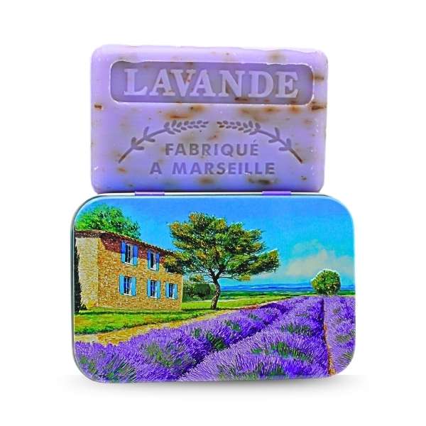 Ozdobne pudełko z mydłem marsylskim