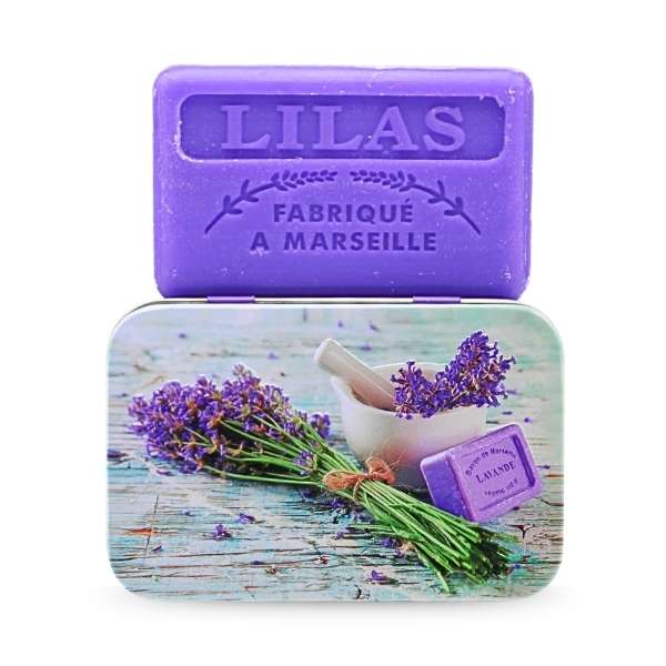 Ozdobne pudełko z mydłem marsylskim