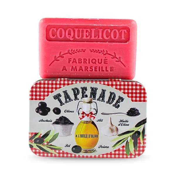 Ozdobne pudełko z mydłem marsylskim