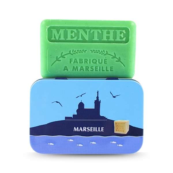 Ozdobne pudełko z mydłem marsylskim