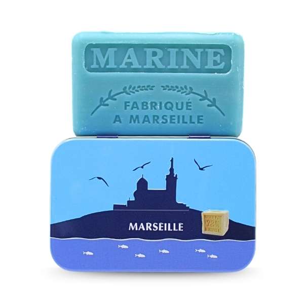 Ozdobne pudełko z mydłem marsylskim