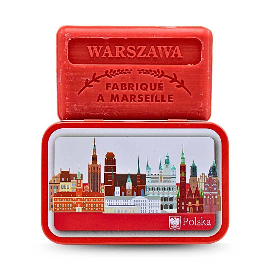 Ozdobne pudełko z mydłem marsylskim