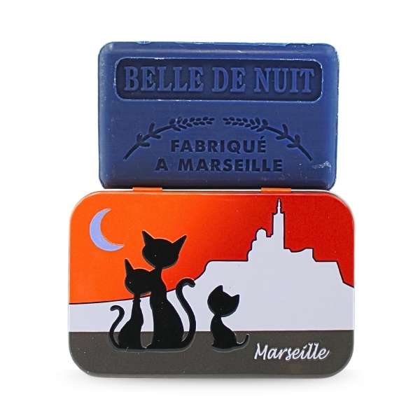 Ozdobne pudełko z mydłem marsylskim