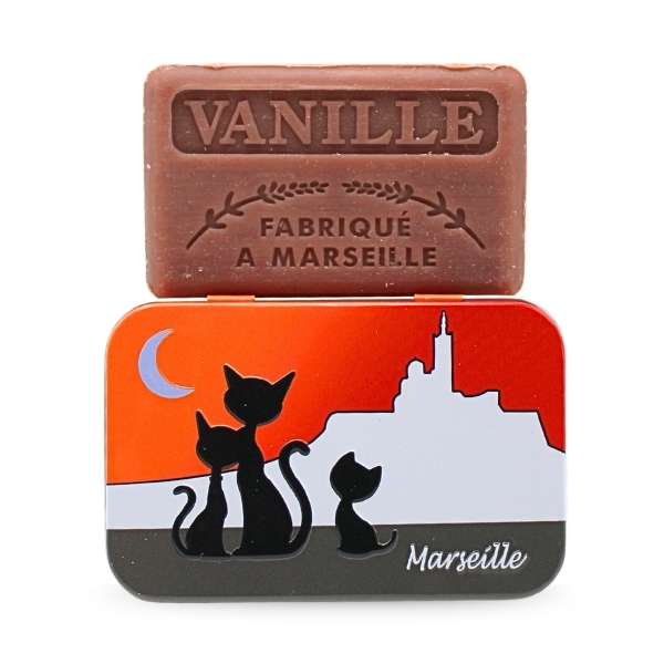 Ozdobne pudełko z mydłem marsylskim