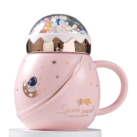 Kubek ceramiczny z pokrywką 450 ml