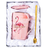 Różowy Ceramiczny Kubek z Flamingiem w Pudełku