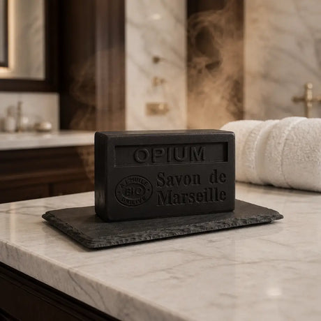 Sensual Evening — mydło Opium AromaLax w eleganckiej łazience